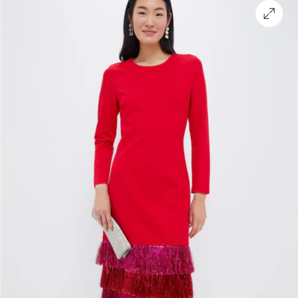 Tuckernuck hyacinth house red dress with fringe - Picture 2 of 8